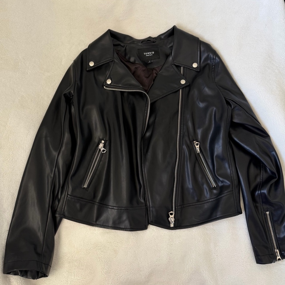 Torrid Women's Black Leather Moto Jacket